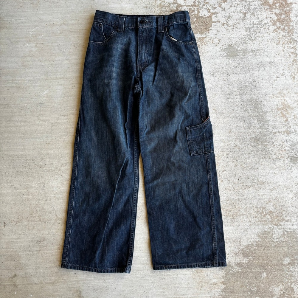 VTG Signature by Levi's Girls 14 Regular Blue Denim Jeans Baggy Relaxed Workwear